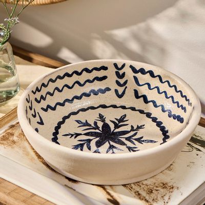 Decorative objects - Table bowl with blue pattern Avignon - IB LAURSEN