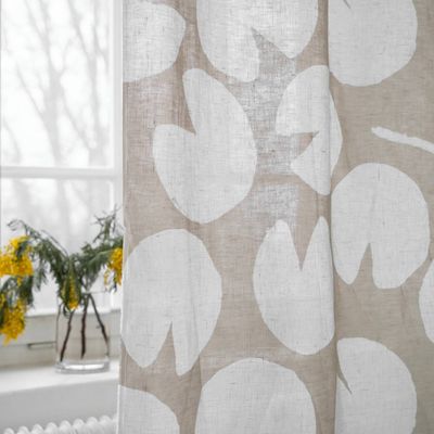 Homewear textile - WATER LILIES (NÉNUPHARS) linen collection - FINE LITTLE DAY