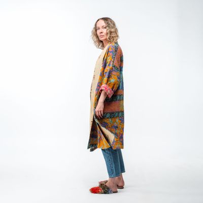 Apparel - Vintage Kantha Coat Reversible - NEST FACTORY