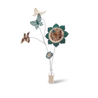 Caskets and boxes - Box 06/2 FLOWERS, 3 BUTTERFLIES (Prestige Collection) - ALEX HACKETT