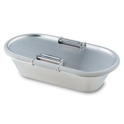 Kitchen utensils - Bento Box silicone Gray clip closure Aikata/Yoshikawa collection - ABINGPLUS