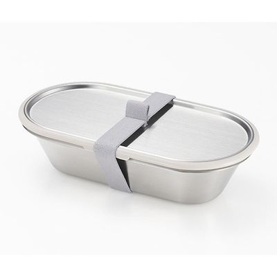 Kitchen utensils - Bento Box silicone Gray closure to Band collection Aikata/Yoshikawa - ABINGPLUS