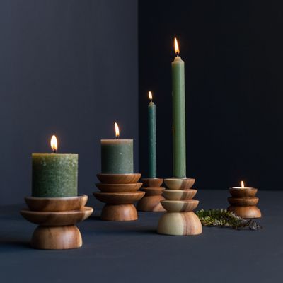 Candlesticks and candle holders - Kinta's wooden candle holders - KINTA