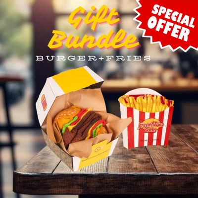 Gifts - Burger & Fries Bundle Gift Pack - SOCKS + STUFF