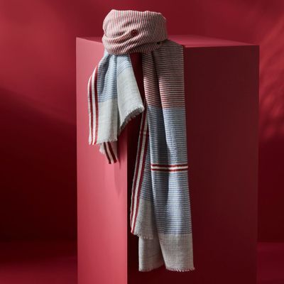 Scarves - FINNHAMN WOOL STRIPED MEN'S SCARF - AV08 PARIS