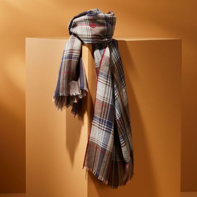 Scarves - OTZARRETA CHECKERED MEN'S SCARF - AV08 PARIS