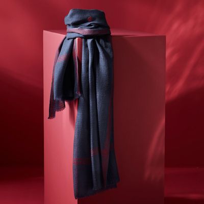 Scarves - VIK WOOL BLUE SCARF - AV08 PARIS