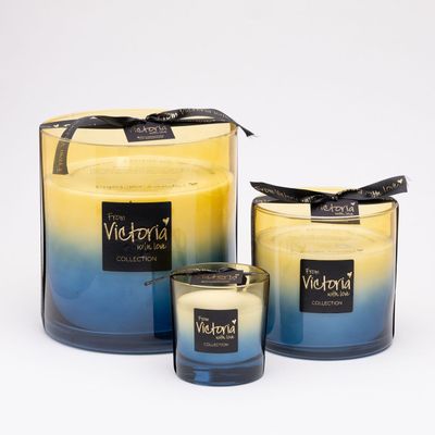 Objets de décoration - VICTORIA FADE BLUE CANDLE - VICTORIA WITH LOVE COLLECTION