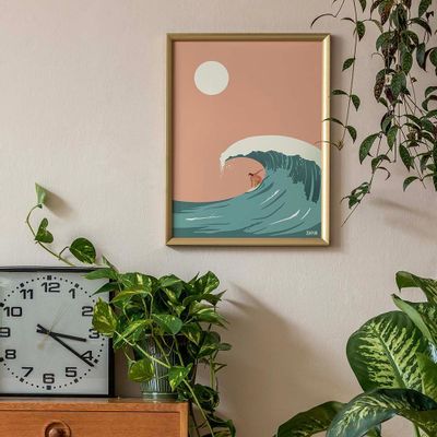 Poster - Surf poster | Sea wall art - ZEHPUR