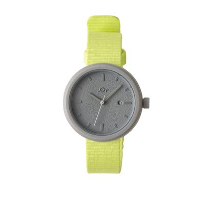 Watchmaking - Women's Yellow Green Neon Watch (Strap) /Grey (Case) 32mm - ABINGPLUS