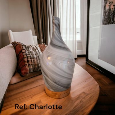 Diffuseurs de parfums - Diffuseur d’huiles essentielles Charlotte Verre 24 cm, LED multicolore - FG IMPORTS