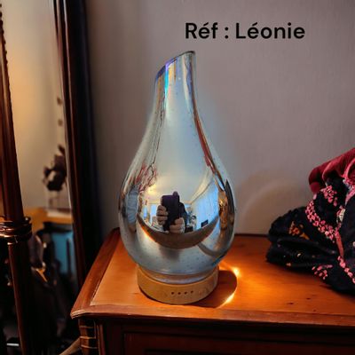 Diffuseurs de parfums - Diffuseur d’huiles essentielles Léonie – Verre 24 cm, LED multicolore - FG IMPORTS