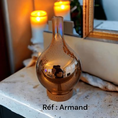 Scent diffusers - Armand essential oil diffuser — 24 cm glass, multi-coloured LED - FG IMPORTS