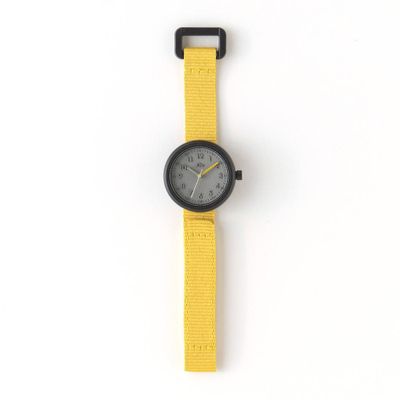 Montres et horlogerie - Montre enfants Moutarde (bracelet) /Noir-Gris (boîtier) 32 mm - ABINGPLUS