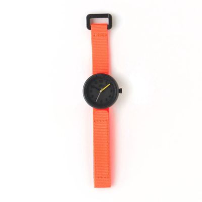 Watchmaking - Neon Orange Kids Watch (strap) /Black (case) 32mm/YOT WATCH - ABINGPLUS