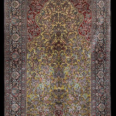 Pièces uniques - Tapis en soie - Minaret doré - TRESORIENT