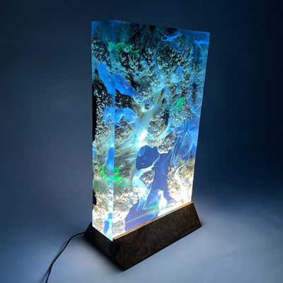 Decorative objects - Epoxy Resin Night Light - Epoxy Lamp - Decorative Night Lamp - TINELLA WOOD