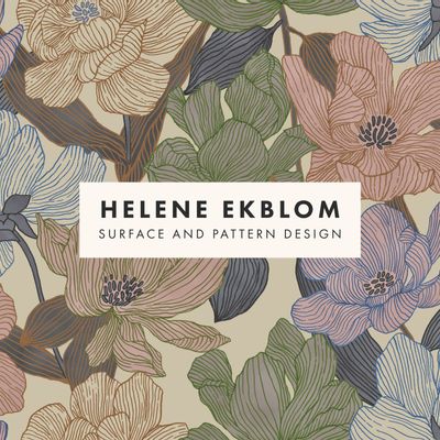 Fabrics - Floral - HELENE EKBLOM PATTERN DESIGN