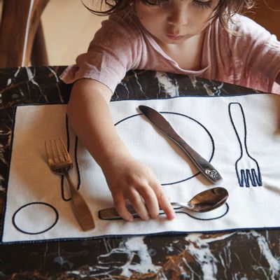 Accessoires pour puériculture - Set de table enfant brodé - MA VIE PRATIQUE