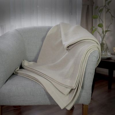 Throw blankets - Cashmere border blanket - HIGHLAND PASHMINA