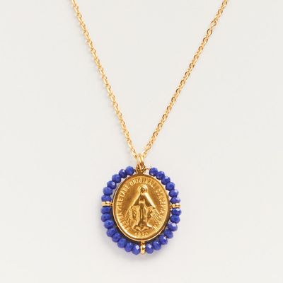 Jewelry - Santa Maria Necklace with Medal Pendant - 24 colors available - PALAS