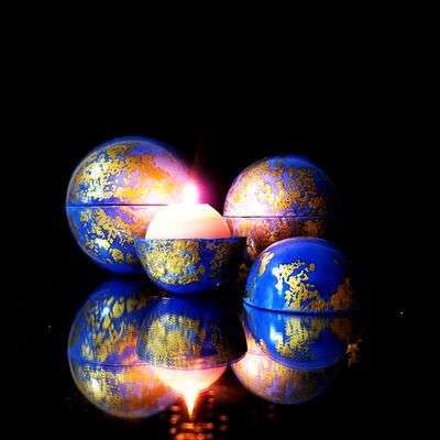 Decorative objects - Jasmine Ultramarine Blue Globe Candle - PONPON CURIOSITAS