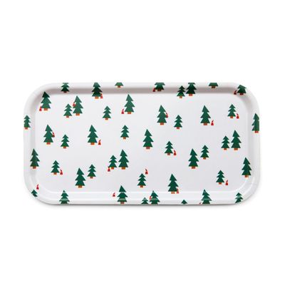 Décorations pour tables de Noël - Plateau de service Christmas Forest - 43 x 22 cm - BLU KAT