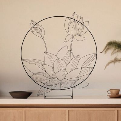 Decorative objects - LOTUS ON STAND 55 CM - O'FIL DES RÊVERIES DE NANA