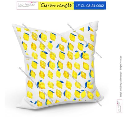 Textile and surface design - "Citrons rangés" textile pattern - LISE FROELIGER DESIGNER