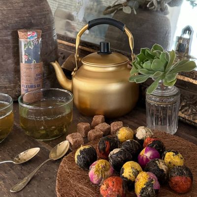 Scents - TEA FLOWERS - 4 Flower balls to infuse - LE MAS DU ROSEAU