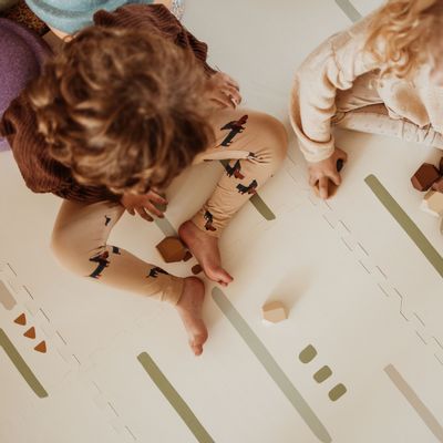 Children's games - 2 in 1 reversible EEVAA Farm puzzle playmat and storage box - PLAY&GO