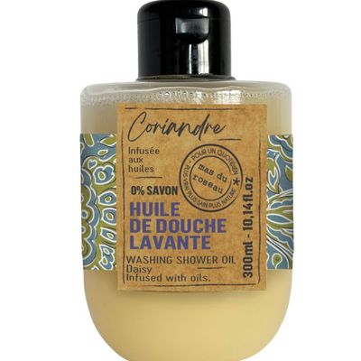 Savons - HUILE DE DOUCHE LAVANTE 300ML A LA PAQUERETTE - LE MAS DU ROSEAU