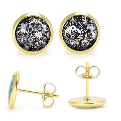 Jewelry - Ears studs Oranger - Gold - LES JOLIES D'EMILIE