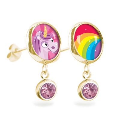 Jewelry - Rosie Licorne Rose / Arc-en-Ciel - Gold - LES MINIS D'EMILIE