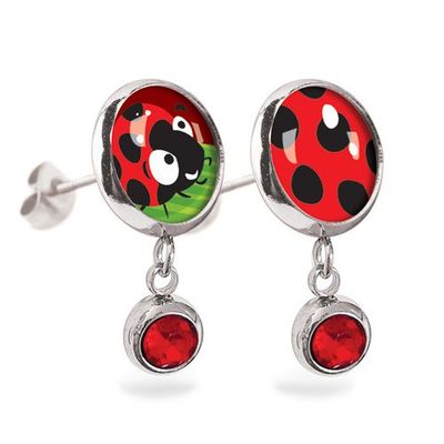 Jewelry - Rosie Coccinelle / Pois - Silver - LES MINIS D'EMILIE