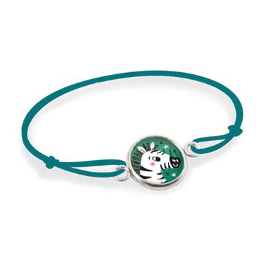 Accessoires enfants - Bracelet Cordon Enfant Zèbre - Argent - LES MINIS D'EMILIE