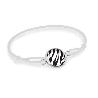 Accessoires enfants - Bracelet Cordon Enfant Rayures - Argent - LES MINIS D'EMILIE