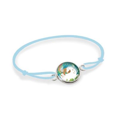 Kids accessories - Cord bracelet Chevaux - Silver - LES MINIS D'EMILIE