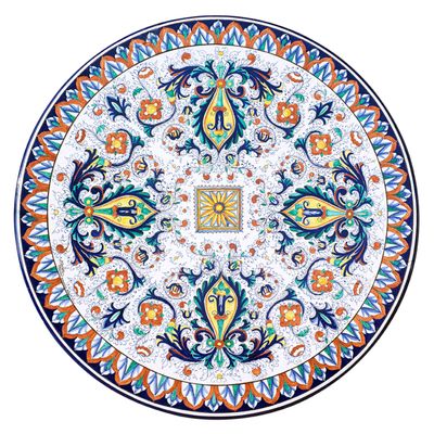 Tables de jardin - table en pierre de lave peinte à la main RICCO DERUTA - L'ANTICA DERUTA MORETTI