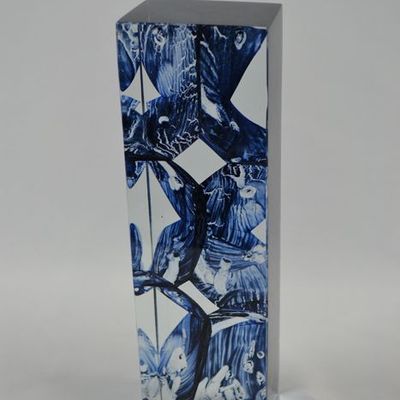 Art glass - \" Elevation\” Crystal Sculpture - JEAN-FRANÇOIS LEMAIRE