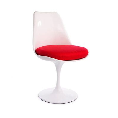 Office seating - White Vibsar Chair - Red Fabric - VIBORR