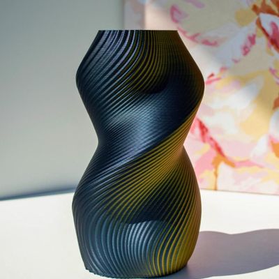 Vases - VASE "SILUET" | MULTI-COLOR | GOLD AND BLACK - AURA 3D