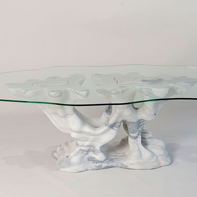 Dining Tables - Kavachi Dining Table FLOWING Collection - MANTA HANDMADE STONE DESIGN