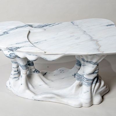 Objets design - Table basse Marsili, collection FLOWING - MANTA HANDMADE STONE DESIGN