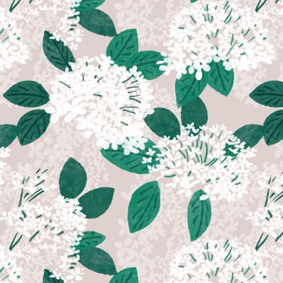 Apparel - HYDRANGEA Pattern - ROSE PIVOINE