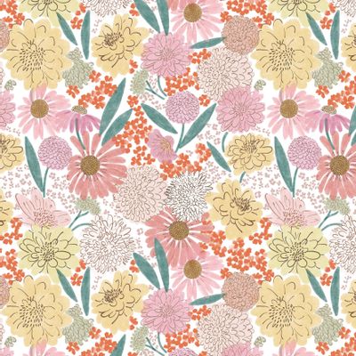 Apparel - Pattern ENGLISH GARDEN - ROSE PIVOINE