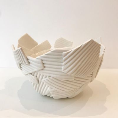 Unique pieces - Corrugated bowl - FANNY LAUGIER PORCELAINE