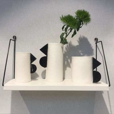 Vases - Vases - Black & White Geometry - FANNY LAUGIER PORCELAINE