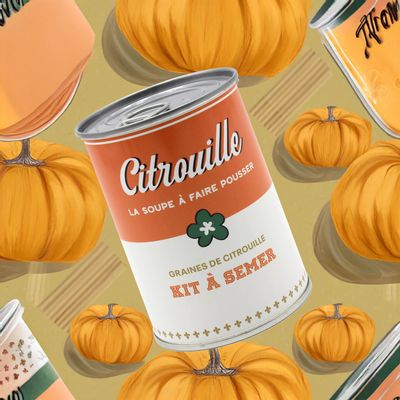 Outdoor decorative accessories - seed kit\" pumpkin soup\” Made in France - MAUVAISES GRAINES