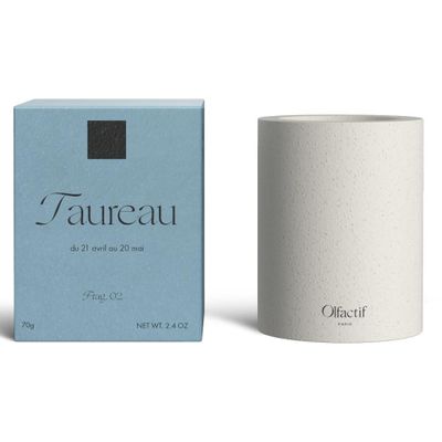 Candles - Mini Taurus Candle - Leathery Vanilla - OLFACTIF PARIS